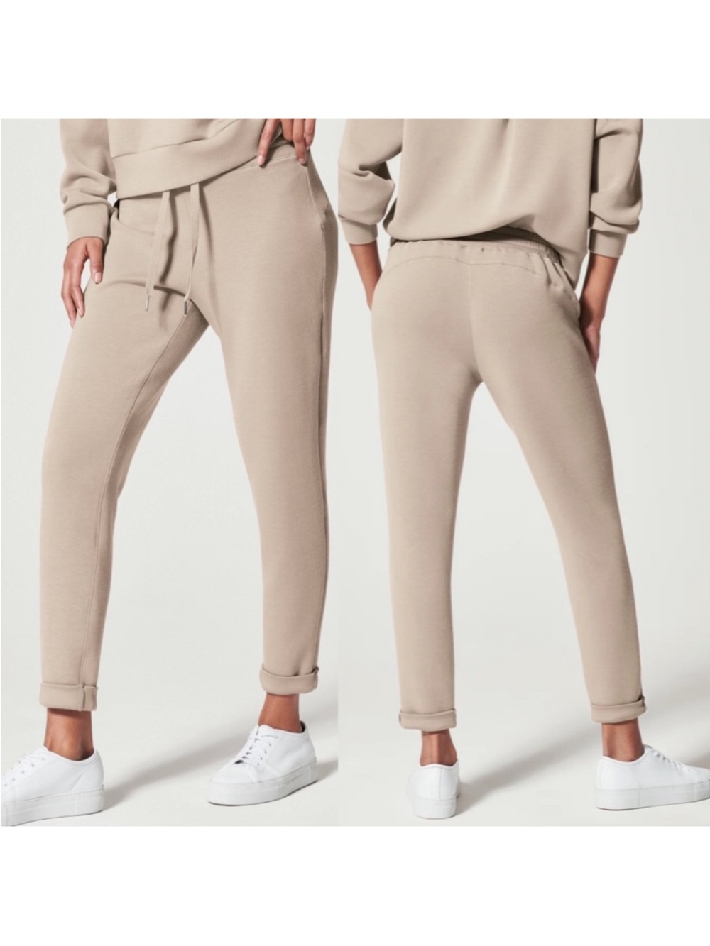 SPANX AirEssentials Tapered Pant Fawn/Taupe/Tan Athletic Pant Sweatpant Medium